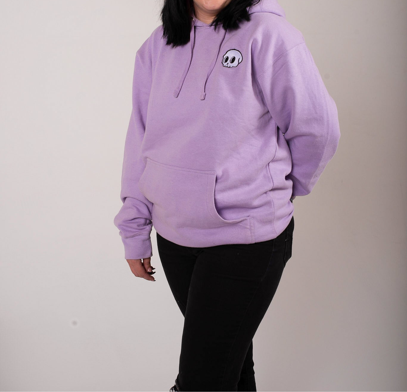 Unisex Skull Lavender hoodie