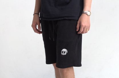 Black skull shorts