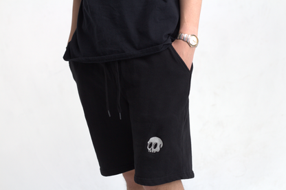 Black skull shorts