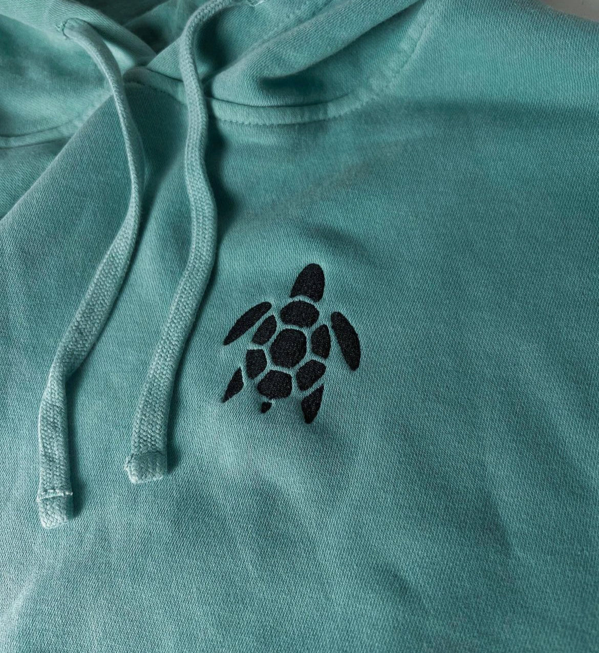 Unisex teal turtle hoodie