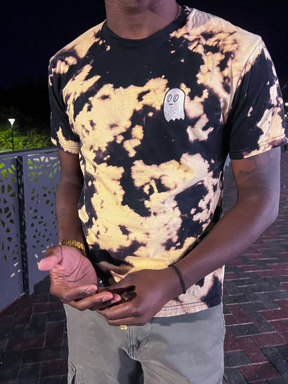 Bleached tie-dye shirt