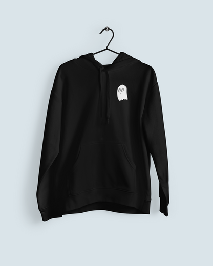 Unisex Embroidered Ghost Hoodie Black